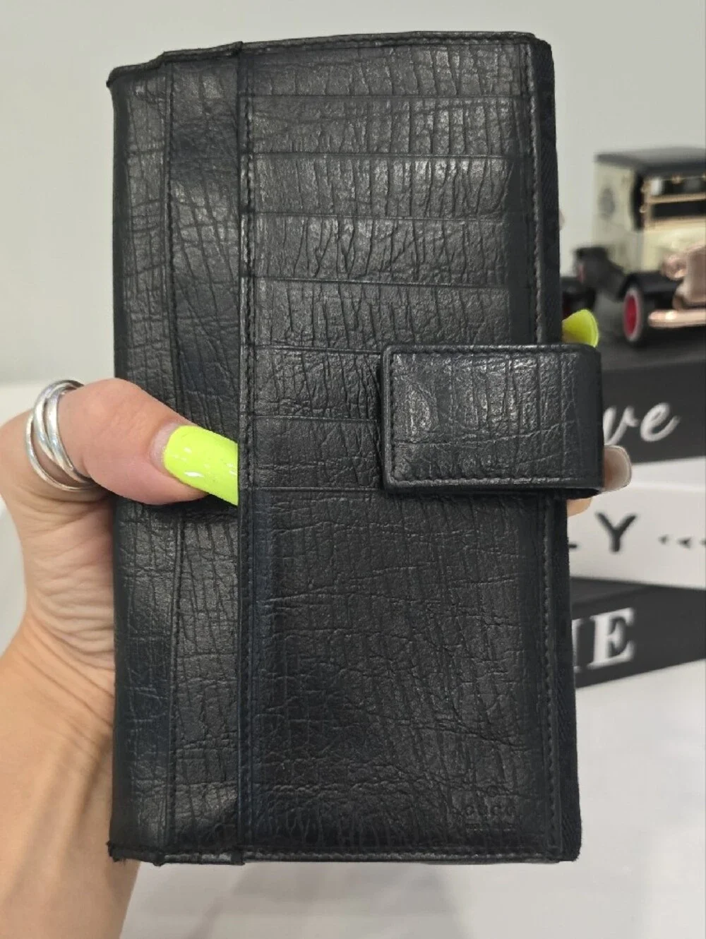 Gucci Black Wallet with Green & Red Web and Gold Buckle
